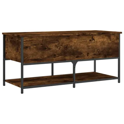 Immagine prodotto di Panca con vano portaoggetti rovere fumé 100x42,5x47 cm materiale in legno