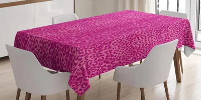 Immagine prodotto di ABAKUHAUS Tovaglia rosa, motivo astratto con stampa geometrica leopardata, 140 x 170 cm, multicolore