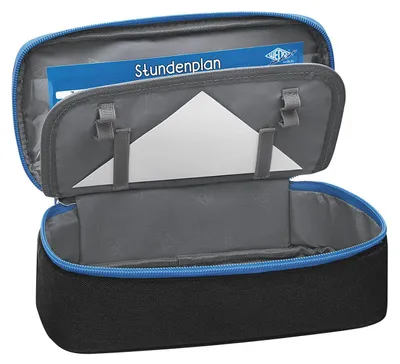 Produktbild von Wedo 242 43010, Weiches Federmäppchen, Polyester, Schwarz, Blau, Einfarbig, Reißverschluss, Kind