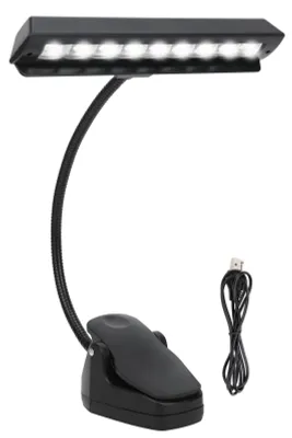 Immagine prodotto di Lampade per leggio, collo regolabile con clip LED, lampade da scrivania professionali USB