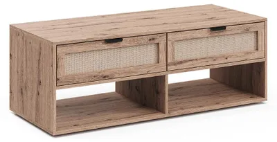 Immagine prodotto di Tavolino Vicco Elven Rovere 120 x 50 cm con 2 cassetti, Model 59353