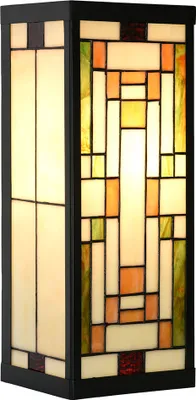Produktbild von Clayre & Eef Wandleuchte Tiffany 14x16x40 cm Beige Glas