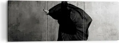 Produktbild von Bild auf Leinwand - Leinwandbild - 3 Teile - Tanz Schwarz Kleid - 120x40cm - Wand Bild - Wanddeko - Wandbilder - Leinwanddruck - Bilder - Wanddekoration - Leinwand bilder - Wandbild - CA120x40-4536