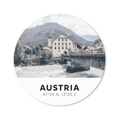 Produktbild von MuchoWow® Mauspad Mousepad Österreich - Fluss - Bäume 20x20 cm - Mousepads - Maus Mat - Pad - Mausunterlage - Schreibtischmatte
