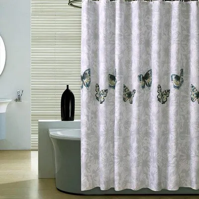 Produktbild von Famanu Duschvorhang 240 x 200 cm - Schimmelbeständig, wasserabweisend, mit Haken
