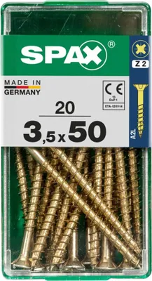 Produktbild von Spax Universalschrauben 3.5 x 50 mm PZ 2 - 20 Stk.