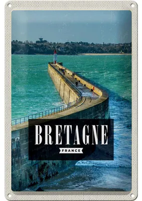 Produktbild von Blechschild Reise 20x30cm Bretagne France Reiseziel Urlaub