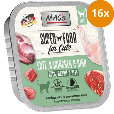 Produktbild von MACs Cat Ente, Kaninchen & Rind 100 g