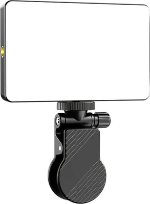 Zdjęcie produktu dla Kieszonkowa lampa wideo LED, lampa wideokonferencyjna do komputera, tabletu, telefonu komórkowego, lustrzanki cyfrowej, światło wypełniające LED 3000 K šC 9900 K, ściemniane, wbudowany akumulator z klipsem i adapterem stopki lampy błyskowej