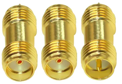 SMA-Stecker-Set, 3 Stück, Buchse, Messing, 50 Ohm
