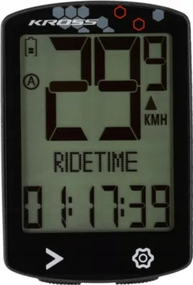 Produktbild von Kross KRC 319UW – kabelloser Fahrradcomputer mit 3" Display, USB-C, 16 Funktionen, IPX6 & Auto ON/OFF