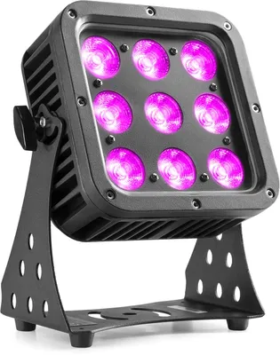 Produktbild von BeamZ StarColor 72, Schwarz, IP65, Aluminium, Gehärtetes Glas, 72 W, LED, 9 Glühbirne(n)