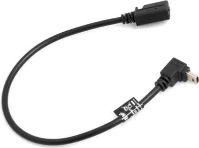 Produktbild von SYSTEM-S Mini USB 90° Grad aufwärts gewinkelt Winkel Kabel auf Mini USB Buchse Adapter Datenkabel Ladekabel 27 cm
