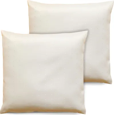 Imagen del producto de Juego de 2 fundas de cojín de 40x40 cm, color beige, con cremallera, para decoración