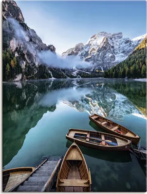 Produktbild von ARTland Leinwandbild Pragser Wildsee in Südtirol Größe: 30x40 cm