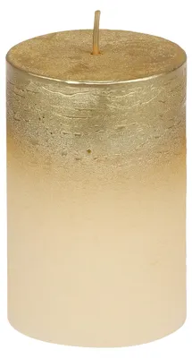 Produktbild von Stumpenkerze "FOGGY" Champagner 100/68 mm