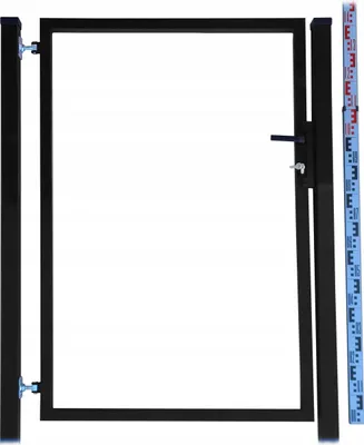Obrázok produktu pre Rámová bránka pre lamely a panely 140 cm | Čierna RAL 9005 | dva STĽPY | záhradný plot