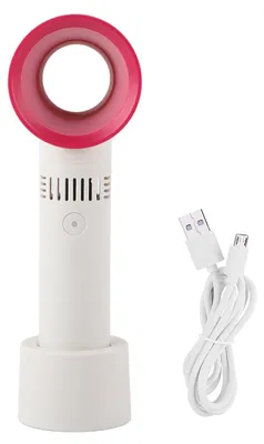 Zdjęcie produktu dla Przenośny, bezłopatkowy wentylator ręczny z funkcją ładowania przez mini USB, praktyczny chłodzący urządzenie do użytku domowego i na zewnątrz
