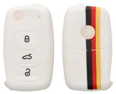 Produktbild von kwmobile Schlüsselhülle für VW Skoda Seat 3-Tasten Autoschlüssel Hülle - Autoschlüssel Schlüssel Hülle aus Silikon - Schlüsselschutz Gehäuse in