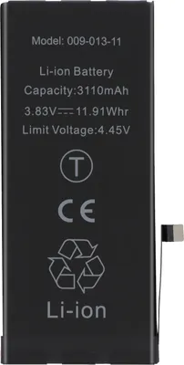 Image de Clappio, Batterie de rechange pour Apple iPhone 11 3110mAh Puce TI intégrée, Noir
