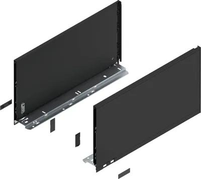 Immagine prodotto di BLUM LEGRABOX pure, telaio altezza F, NL 450, nero carbonio