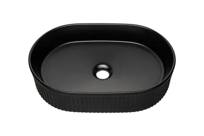 Produktbild von Aufsatzwaschbecken - Waschbecken 48 cm Bad-Waschschale Moderne Waschschale für Bad , BEYOND 5 BM290 - Schwarz/Matt