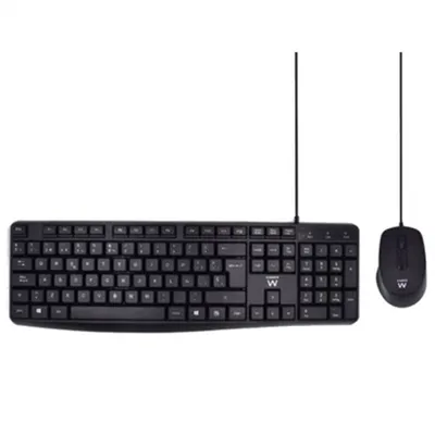 Zdjęcie produktu dla Klawiatura z myszą Ewent EW3006 Czarna Qwerty Hiszpańska QWERTY