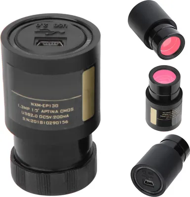 Immagine prodotto di Oculare elettronico USB 2.0 da 1,3 MP per microscopi da 23,2 mm, 30,0 mm e 30,5 mm  con due anelli adattatori