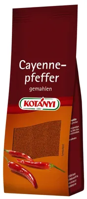 Immagine prodotto di Pepe di Caienna Kotanyi, macinato, delicatamente affumicato, molto piccante 45g