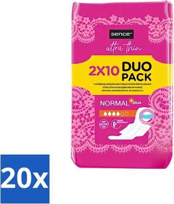 Produktbild von Sence - Normal - Damenbinden - Ohne Flügel - 2 x 10 Damenbinden - Vorteilspack - 20 Stücke