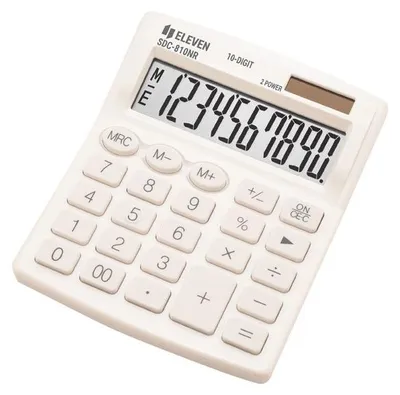 Zdjęcie produktu dla Eleven Kalkulačka SDC810NRWHE, bílá, stolní, desetimístná, duální napájení