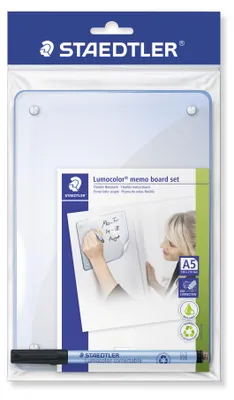 Produktbild von STAEDTLER Lumocolor 641 Memo board-Set mit memo board, korrigierbarer Stift und Stiftklemme