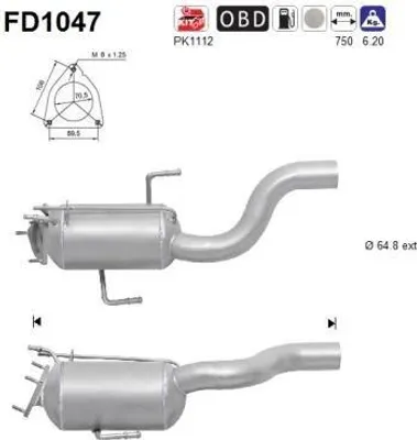 Obrázek produktu pro Filtr Pevných Částic Dpf Vw Touareg 3.0Tdi Euro 4