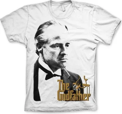 Immagine prodotto di Maglietta The GodFather, Don con logo oro - Piccola - Bianco