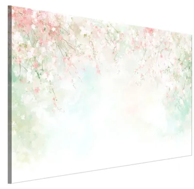 Produktbild von LUMASOUL Leinwand Bilder, Leinwandbild Natur Motiv, Wandbilder Holzrahmen und Webstuhl Wohnzimmer und Schlafzimmer, Bilder 120x80 cm Eklektisch Blumen 01