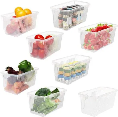 Immagine prodotto di Contenitori trasparenti per la cucina - Contenitori per il ghiaccio - Confezione da 8 pezzi