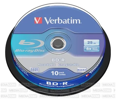Produktbild von Verbatim BD-R SL 25GB 6 x 10 Pack Spindle, 25 GB, BD-R, Spindel, 10 Stück(e)