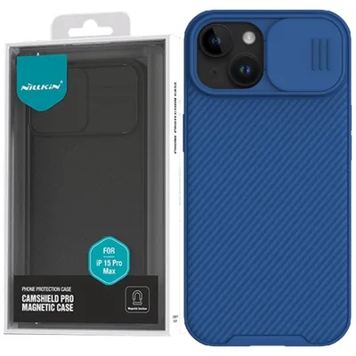 Produktbild von Nillkin CamShield Pro Magnetische Hülle für iPhone 15 Plus mit Kameraabdeckung - Blau