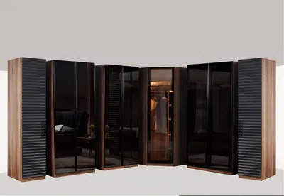 Produktbild von Schlafzimmer Möbel Moderner Eckschrank r Holz Kleiderschrank