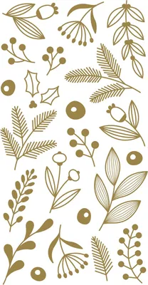 Image de Sticker Puffies - Feuilles d'or