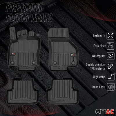 Produktbild von OMAC Gummi Fußmatten für VW Golf 2019-2025 Premium TPE 3D Automatten Schwarz 4x