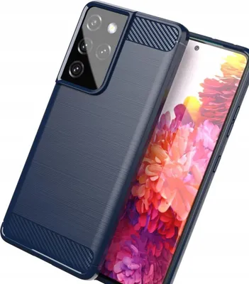 Immagine prodotto di Custodia in carbonio Copertura flessibile Samsung Galaxy S21 Ultra 5G Blu