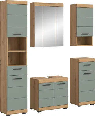 Produktbild von Badezimmer-Set Scout 2 | Salbei / Artisan Eiche | 5-teilig