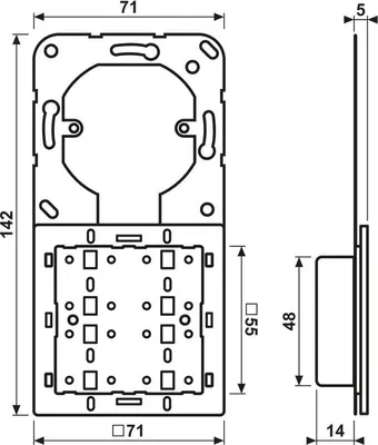 Produktbild von JUNG KNX Tastsensor- 4092 TSEM Erweiterungsmodul 2fach 4092TSEM