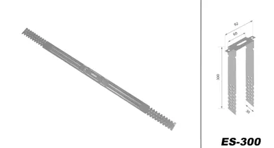 Produktbild von HEXIM Direktabhänger 75-350mm für CD 60/27 & Holzlattung Trockenbau Rigips Deckenabhänger (10 Stück, 300mm) Trockenbau Profile Deckenabhängung