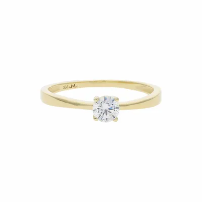 Produktbild von Solitär Ring 333 Gold synth. Zirkonia JL39-07-0383 JuwelmaLux Größe 58