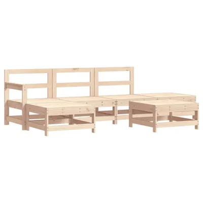 Produktbild von 6-tlg. Garten-Lounge-Set Massivholz Kiefer