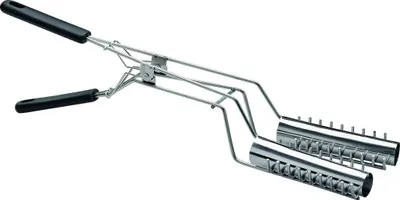 Spaghettizange 2-teilig, Edelstahl, silber, 45 cm
