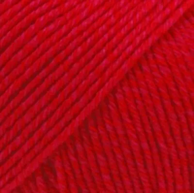 Zdjęcie produktu dla Drops Bawełna Merino Uni Colour 06 Red Przędza dziewiarska