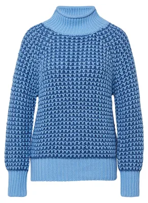 Produktbild von s.Oliver Rollkragen-Strickpullover mit Raglanärmeln und Strickmuster, Relaxed Fit, wärmend